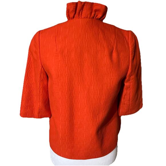 Milly of New York Women's Size 6 Orange Jacket Blazer - Picture 7 of 10